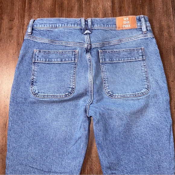 FREE PEOPLE Aiden Slim Flare Jeans Too Cool Blue Bell Botoms - Picture 7 of 9